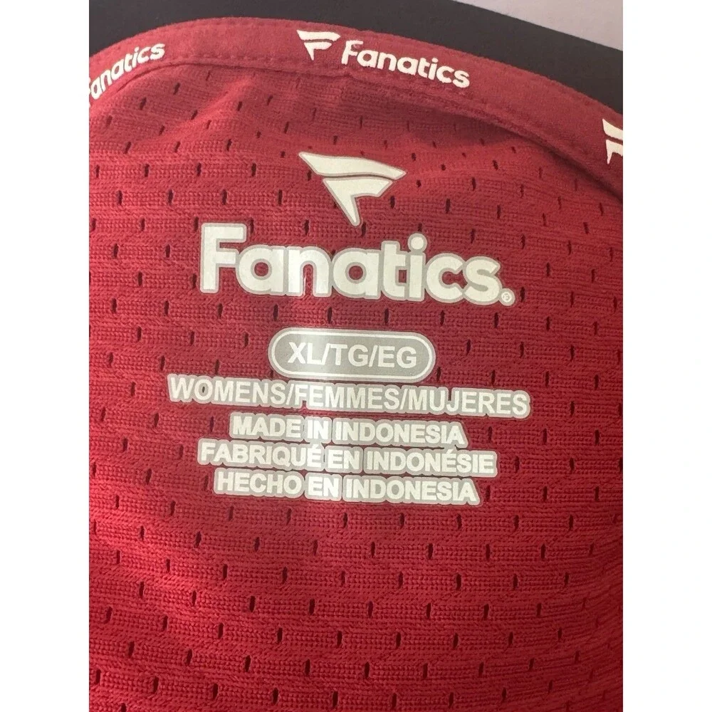 San Francisco 49ers Fanatics Womens XL Lace Up Jersey Shirt Red NFL